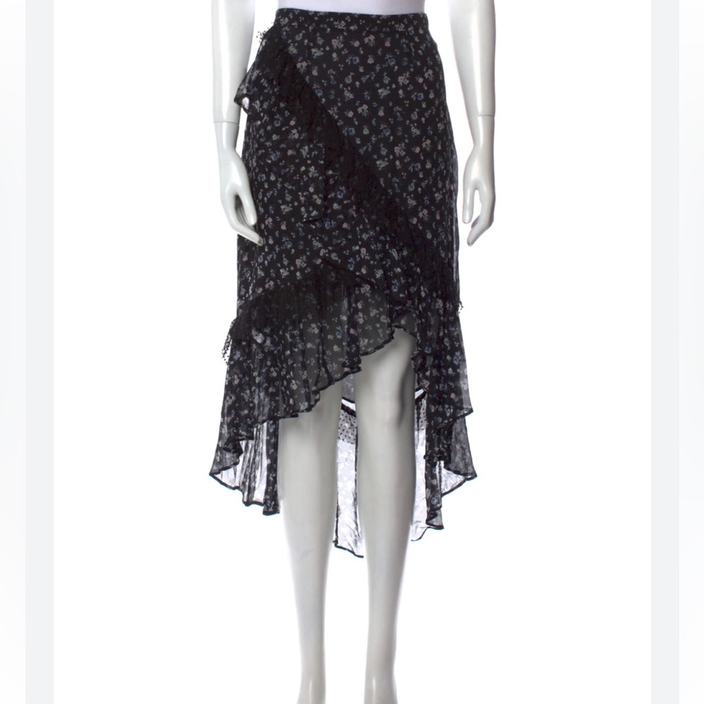 LoveShackFancy silk midi skirt